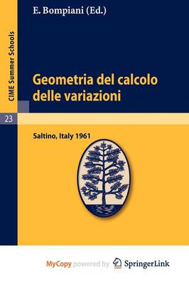 Cover of Geometria del Calcolo Delle Variazioni