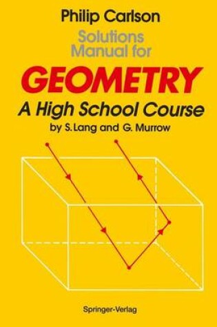 Cover of Solutions Manual for Geometry