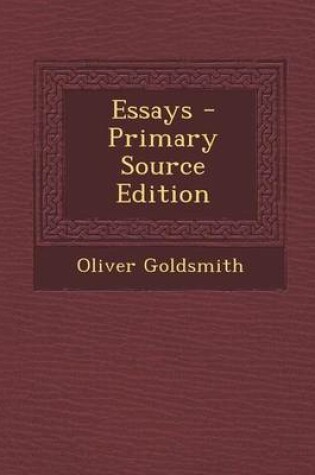 Cover of Essays - Primary Source Edition