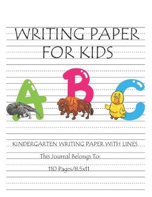 Book cover for Writing Paper for kids