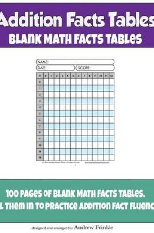 Cover of Addition Facts Tables