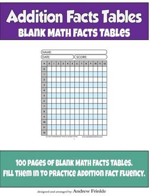 Book cover for Addition Facts Tables