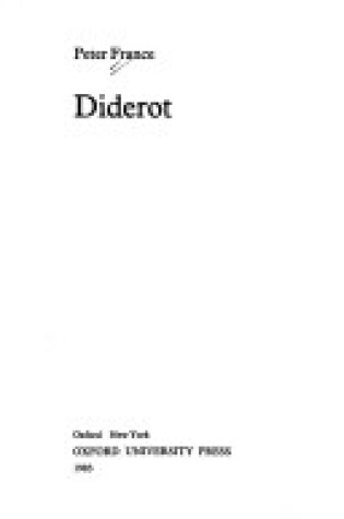 Cover of Diderot