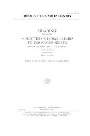 Cover of Tribal colleges and universities