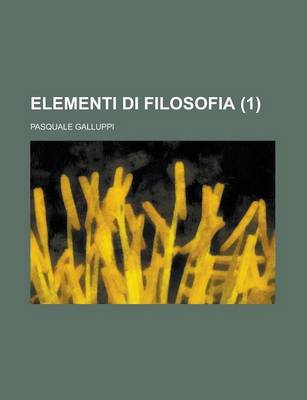 Book cover for Elementi Di Filosofia (1)