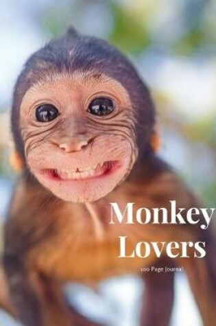 Cover of Monkey Lovers 100 page Journal