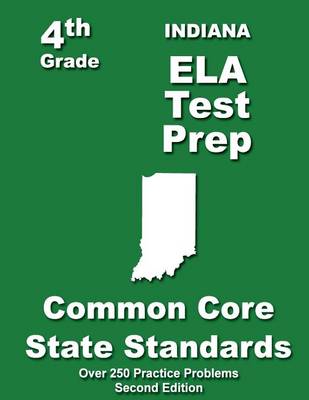 Book cover for Indiana 4th Grade ELA Test Prep