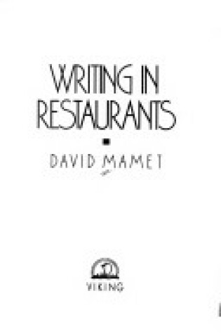 Cover of Writing in Restaurants