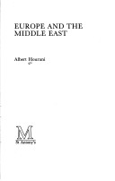 Cover of Europe and the Middle East