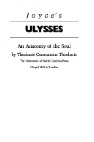 Cover of Joyce's "Ulysses": an Anatomy of the Soul