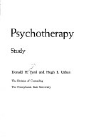 Cover of Systems of Psychotherapy