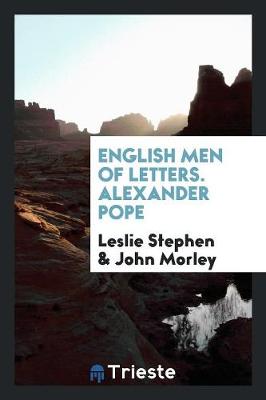 Book cover for English Men of Letters. Alexander Pope