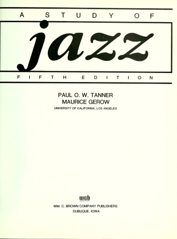 Book cover for Study of Jazz