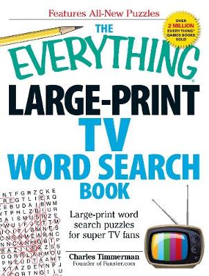 Book cover for The Everything Large-Print TV Word Search Book