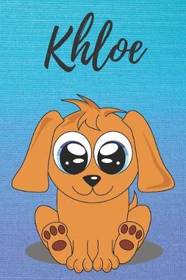 Book cover for Khloe dog coloring book / notebook / journal / diary