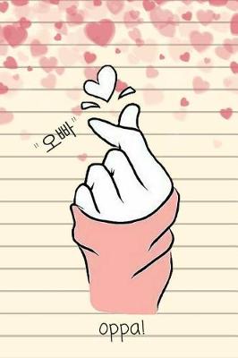 Book cover for Kpop Lovin' Finger Heart Sign Oppa Notebook for Loyal Armys