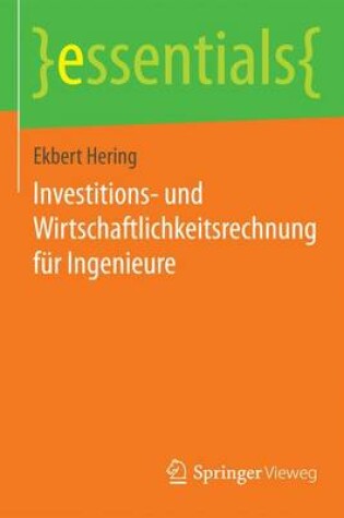 Cover of Investitions- Und Wirtschaftlichkeitsrechnung Fr Ingenieure