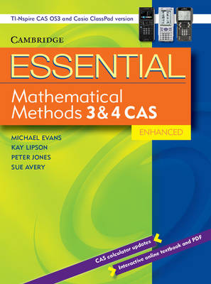 Book cover for Essential Mathematical Methods CAS 3 and 4 Enhanced TIN/CP Version