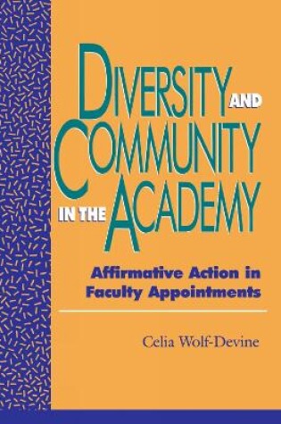 Cover of Diversity and Community in the Academy
