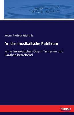 Book cover for An das musikalische Publikum