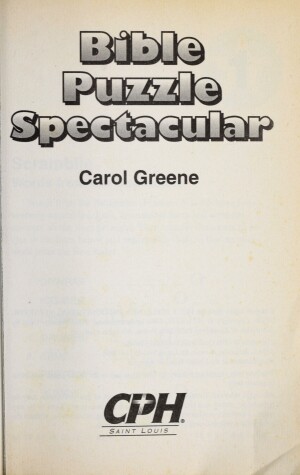 Book cover for Bible Puzzle Spectacular