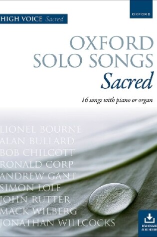 Cover of Oxford Solo Songs Sacred