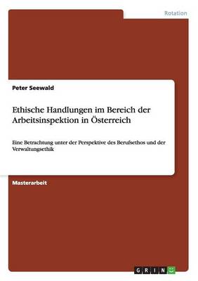 Book cover for Ethische Handlungen im Bereich der Arbeitsinspektion in OEsterreich