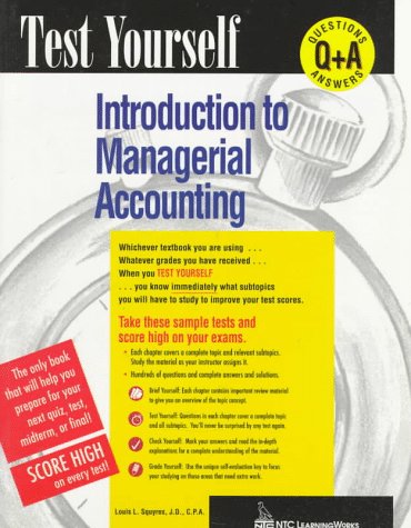Book cover for Introduction to Managerial Accounting