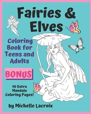 Book cover for Fairies & Elves - A Coloring Book for Teens & Adults