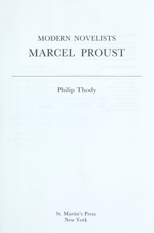 Cover of Marcel Proust