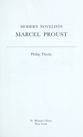 Book cover for Marcel Proust