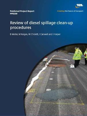 Book cover for Review of diesel spillage clean-up procedures