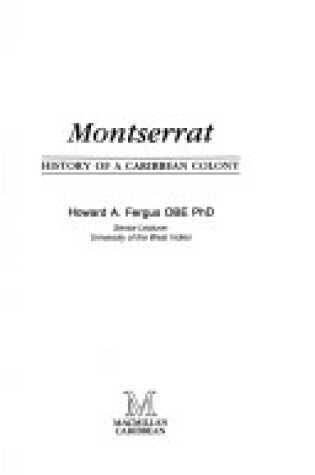 Cover of Montserrat,Hist Of Carib Colony