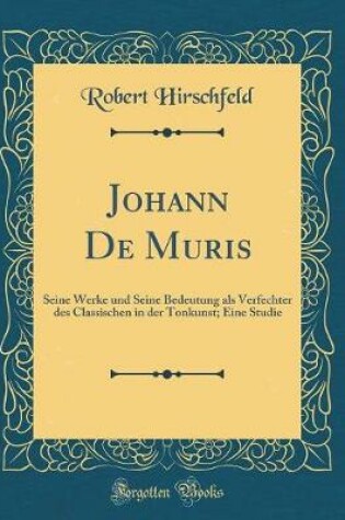 Cover of Johann de Muris