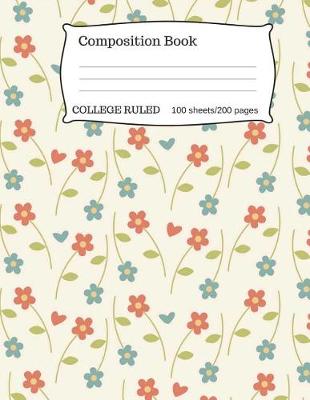 Book cover for Retro Floral Composition Notebook