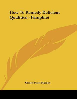 Book cover for How to Remedy Deficient Qualities - Pamphlet