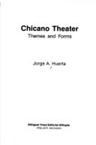 Cover of Chicano Theater