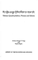 Cover of Tibetan Quadrisyllabics Phrases and Idioms