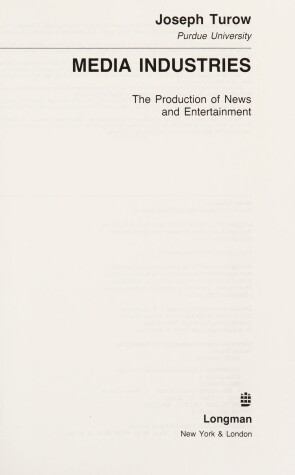 Book cover for Media Industries