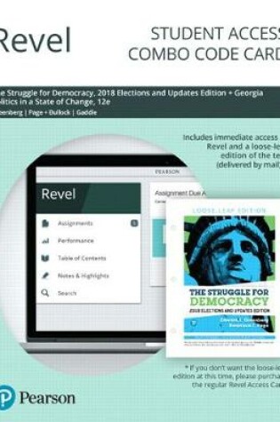 Cover of Revel for Struggle for Democracy, 2018 Elections and Updates Edition + Georgia Politics in a State of Change -- Combo Card