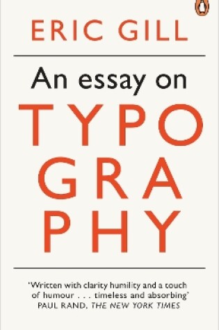 Cover of An Essay on Typography