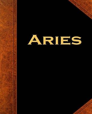 Cover of Aries Zodiac Horoscope Vintage School Composition Book 130 Pages