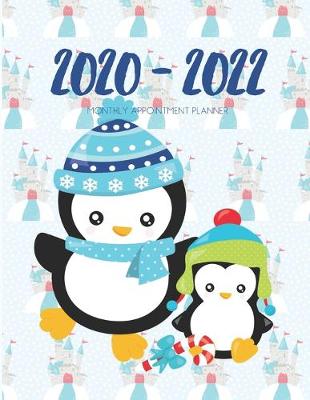 Book cover for 2020-2022 Three 3 Year Planner Penguin Monthly Calendar Gratitude Agenda Schedule Organizer