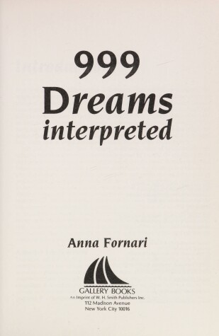 Book cover for Nine Hundred Ninety-Nine Dreams Interpreted