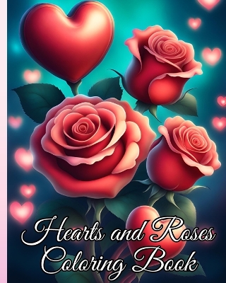 Book cover for Hearts and Roses Coloring Book