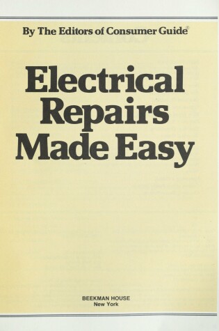 Cover of Electrical Repairs Made Easy