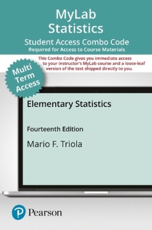 Cover of Mylab Statistics with Pearson Etext -- Combo Access Card -- For Elementary Statistics (24 Months)