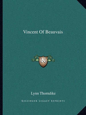 Book cover for Vincent of Beauvais