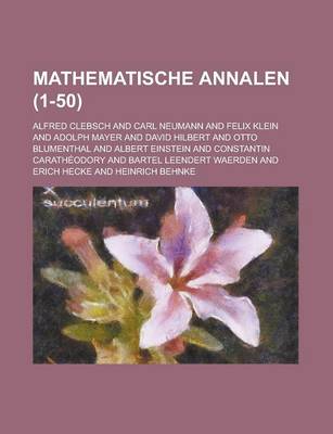 Book cover for Mathematische Annalen (1-50 )