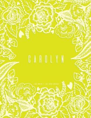 Book cover for Carolyn Journal, Dot Grid, Lime Green